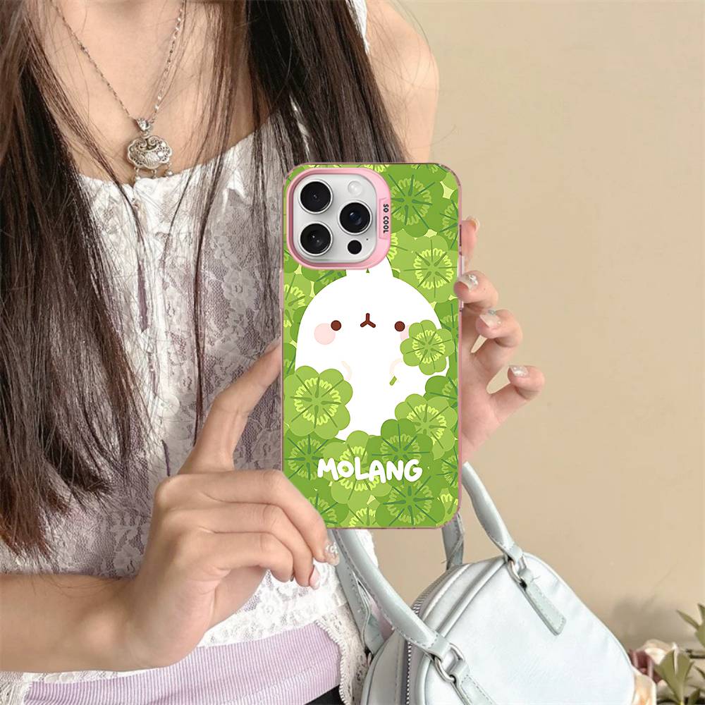 Cute Cartoon M-MolangS Phone Case For IPhone 17 16 15 14 13 Pro 12 11 Pro Max PLUS Color Back Cover