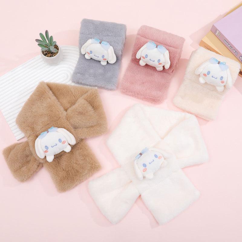 2025 Kinder Cartoon Plüsch Imitation Kaninchenfell Schal - Herbst/Winter Festlicher Nackenwärmer