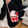 New Creative Bag Women's Bow Chain Messenger Bag Women's Bag Strawberry Cute Personality Cake