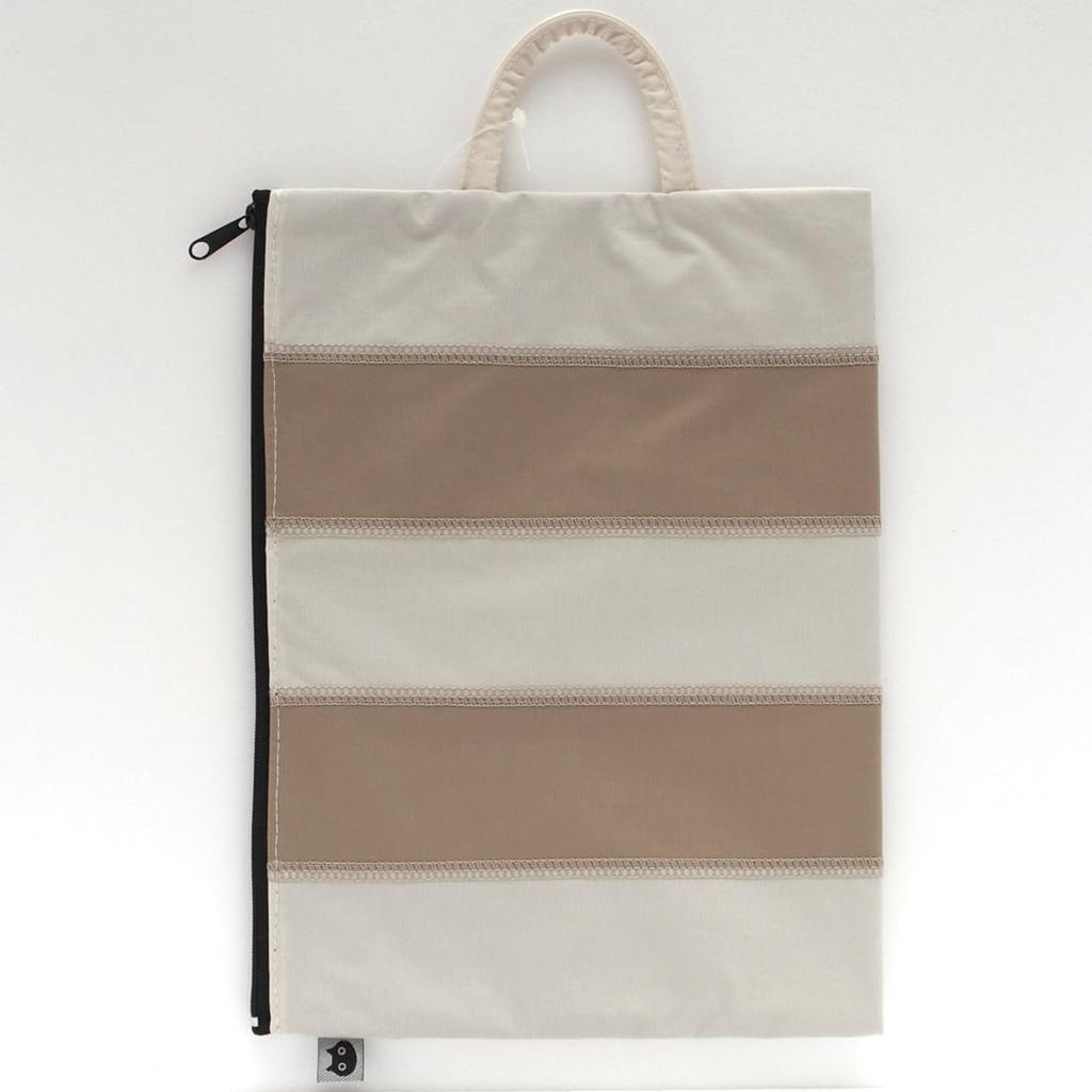 Atsuko Matano Border Cat Pouch (Beige) 089001-0005-01