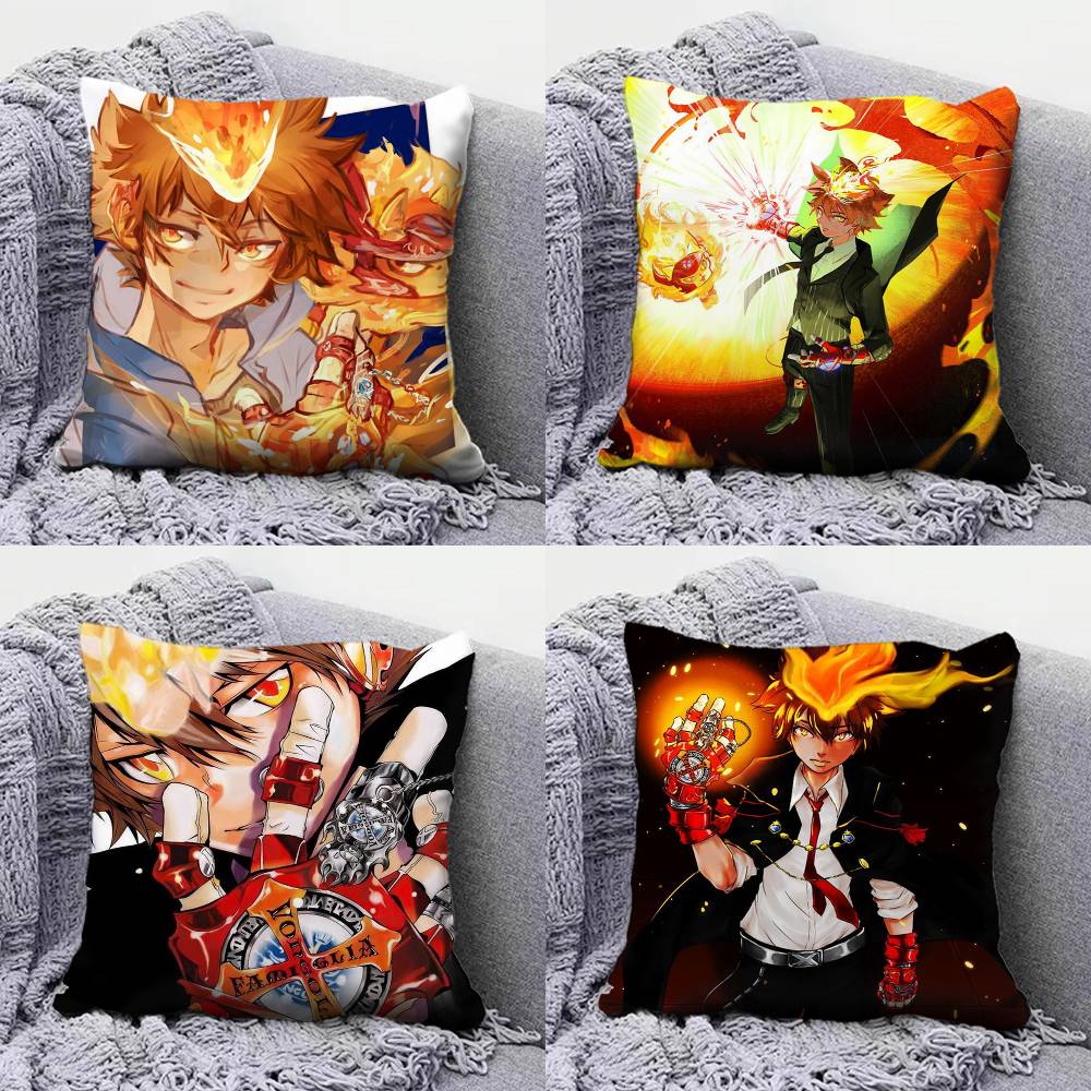 Anime KKatekyo Hitman Reborn Pillow Covers Home Sofa Cushion Covers and Aecorative Custom