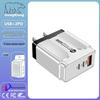 Universal Charger for US/EU/UK/AU: Original Power Adapter with 1 USB + 2 PD Ports