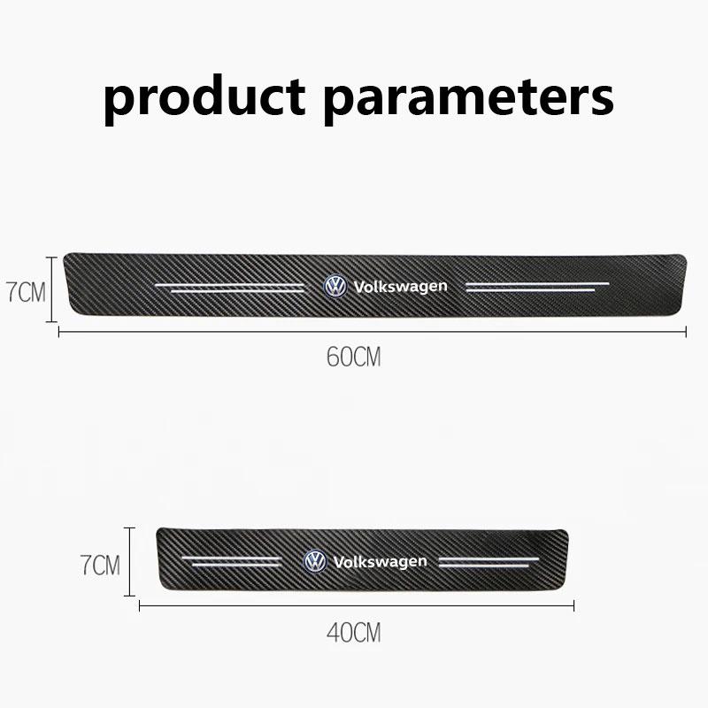 2026 Heiß Für Volkswagen VW 4 Stück Kohlefaser Auto Türschwelle Schutzaufkleber Auto Türschweller Aufkleber Für VW Volkswagen Auto A