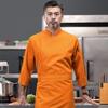 Men's Long Sleeve Elastic Waterproof Chef Uniform for Autumn/Winter - Ideal for Hotel, Restaurant, Hot Pot, BBQ, Canteen, and Bakery Kitchens.