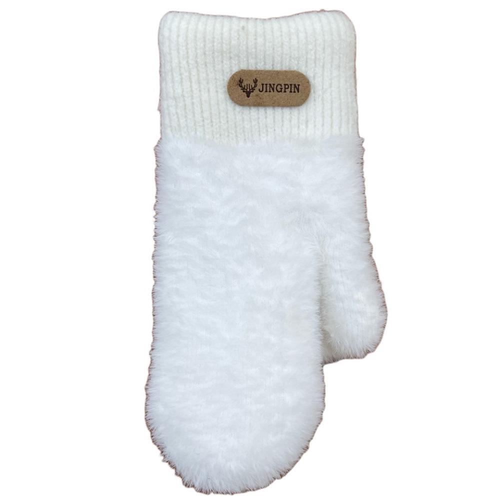 Soft Fluffy Fur Women Thicken Plush Gloves Keep Warm Winter Mittens Gifts Full Finger Gloves Women