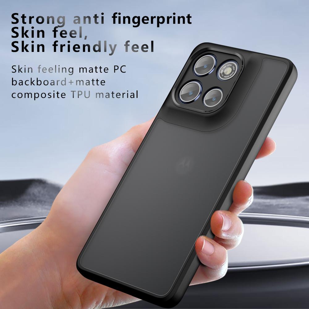 Luxury Skin Feel Matte Shockproof Case For Motorola Moto G86 Power G56 G66J G66Y 5G TPU Frame Translucent Plastic Phone Cover