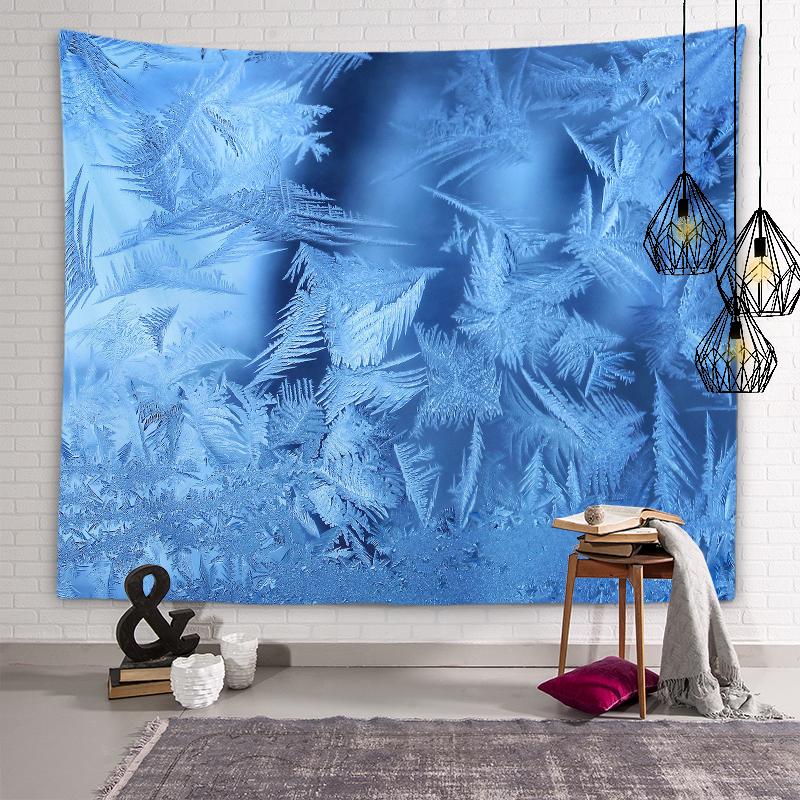 Inverno Fiocco di Neve Motivo Ghiaccio Decorazione da Parete Arazzo Arte da Parete Arazzo Personalità Soggiorno Camera da Letto Stanza Decorazione Casa
