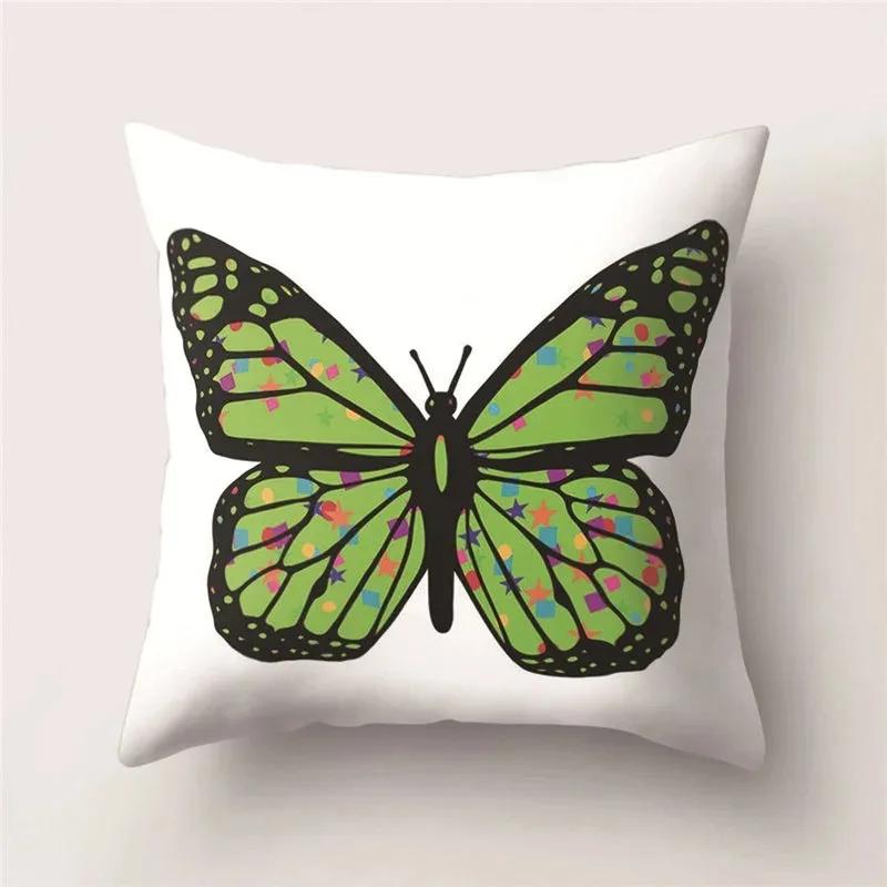 Beautiful Romantic Butterfly Series Decorative Home Pillowcases Living Room Sofa Cushion Covers Free Butterfly Pillowcases