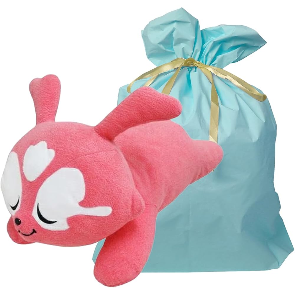 Yoshitoku Ohirune Javitt Plush Toy Pink Giants Official Licensed Product with Gift Bag and Ribbon