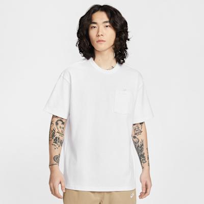 Nike Sportswear T Shirts Men s White Crew Neck Moderate XS
