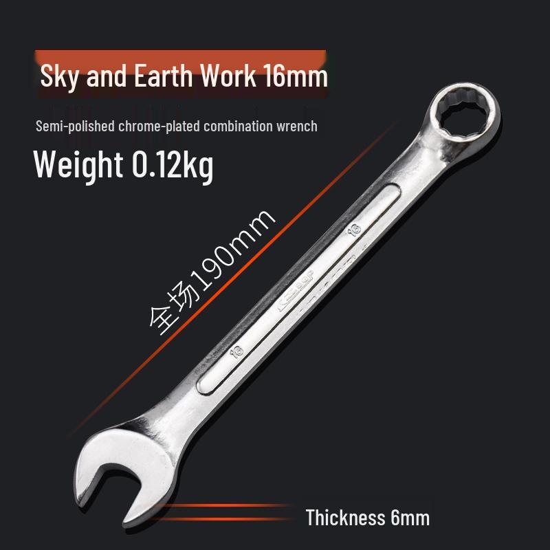 Double-End Wrench Set: Extra Large 6-32mm Open/Box End for Auto Repair