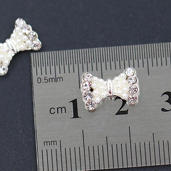 10 ks 3D třpytivých třpytek z kamínkové slitiny mašličky DIY nálepky s tipy na zdobení nehtů