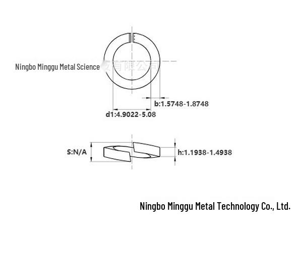 8x10x1/4~1-1/2" Galvanized Blackened Spring Lock Washers, High-Strength, Anti-Loosening, US & British Standards