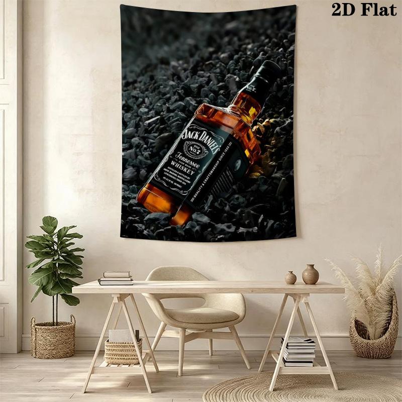 Jack Daniel'S Tennessee Whiskey Wandteppich Mode Druck Hintergrundtuch Wandverkleidung Dekoration Ferienwohnung Weiche Dekoration Wandteppich Hintergrundtuch