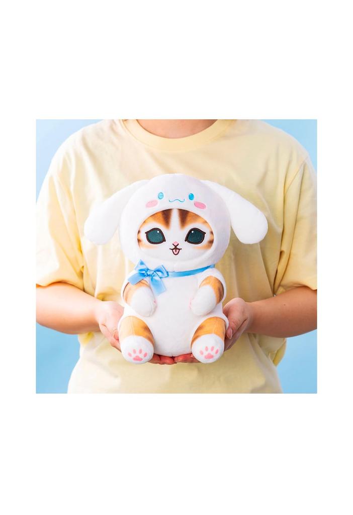 Official Nyanko Collaboration Big Plush Mascot Shark Nyan 24cm Merchandise, Approx. (Cinnamo)