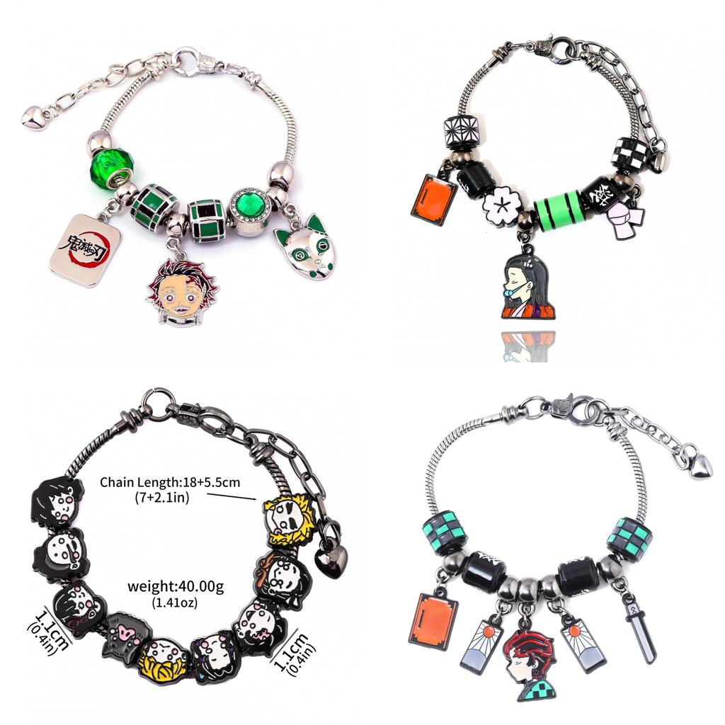 Demon Slayer Kimetsu No Yaiba Pendant Bracelet With Alloy Charm For Fans And Giftgiving