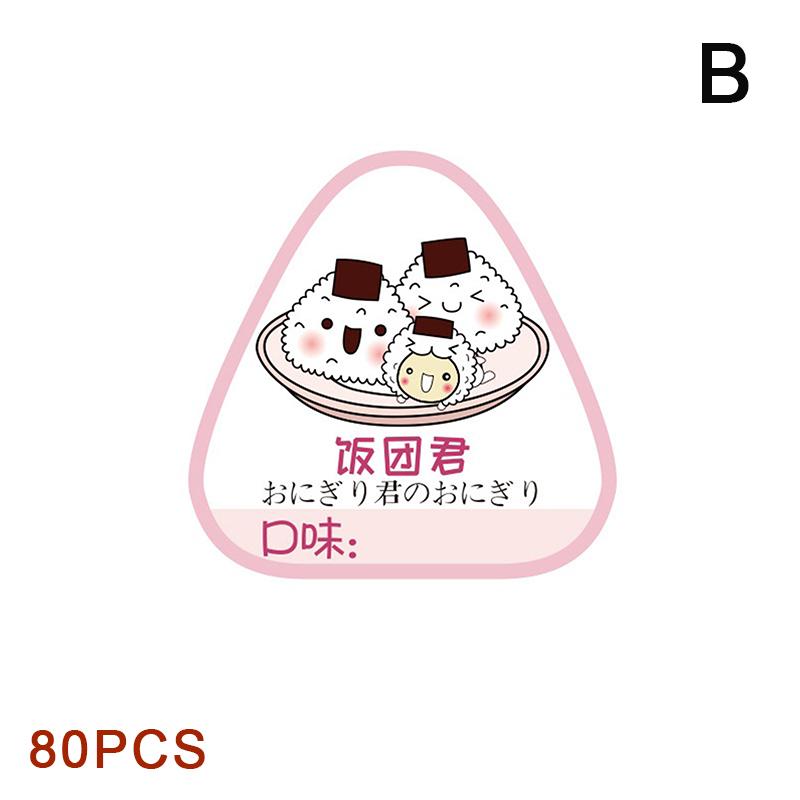 

80 шт. Треугольные наклейки для упаковки рисовых шариков, наклейки для суши на сумку с водорослями нори, онигири, инструменты для форм для приготовления суши, аксессуары для бэнто