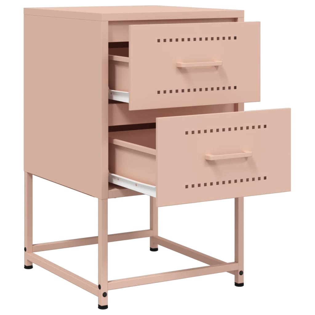 Nightstand Pink 36 x 39 x 60.5 cm Steel
