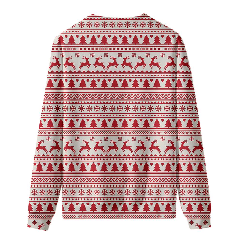 Christmas Elk Red Sweatshirts Loose Crewneck Fleece Female Pullovers Graphic 3D Printing Clothing Winter Casual Women Men Hoodie
