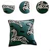 Decorative Throw Pillow Cover Case Embroidery Zebra Washable Soft Modern Pillowcase for Couch