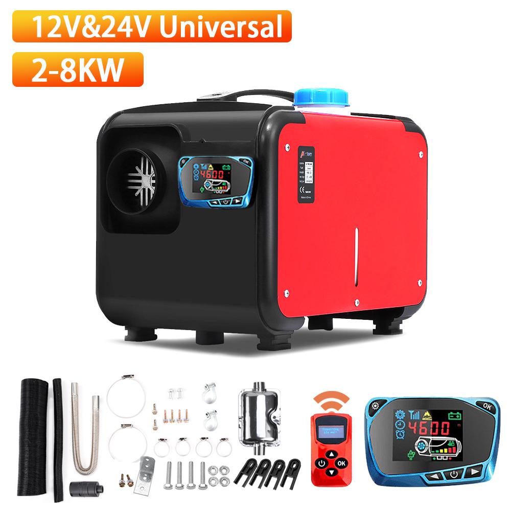 12V\24V Dual Voltage Upgrade Parking Heater 3 In 1 Car Diesel Auxiliary Air Heater LCD Remote Control Engine Preheater Warmer