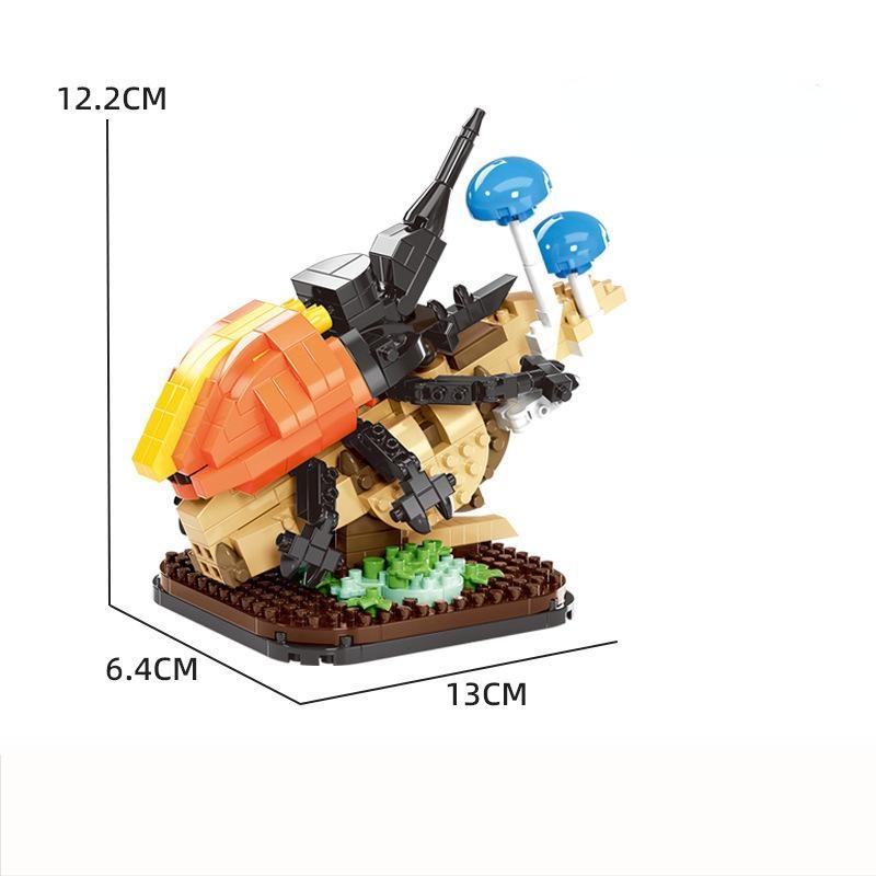 

Творческая коллекция насекомых, модель животного, бабочка, жук, богомол, строительные блоки, сделай сам, детская игрушка-головоломка 468PCSS