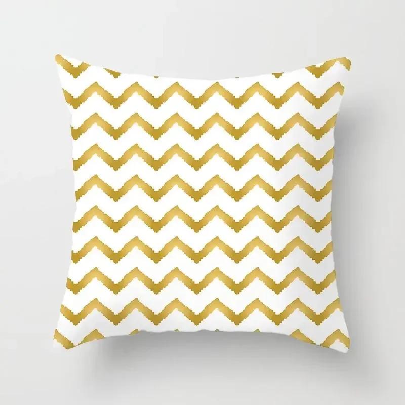 Golden Sofa Pillowcase Digital Printing Office Cushion Cover