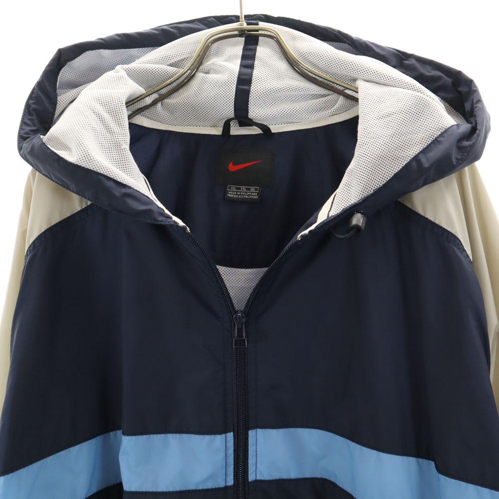 NIKE Old Nylon jacket XXL Navy Hoodie Men's Used
