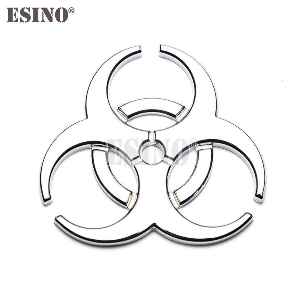 New Universal Cool Fashion Zinc Alloy Metal Biochemistry Car Body Metal Chrome 3D Emblems Badge Sticker Decal Car Accessory