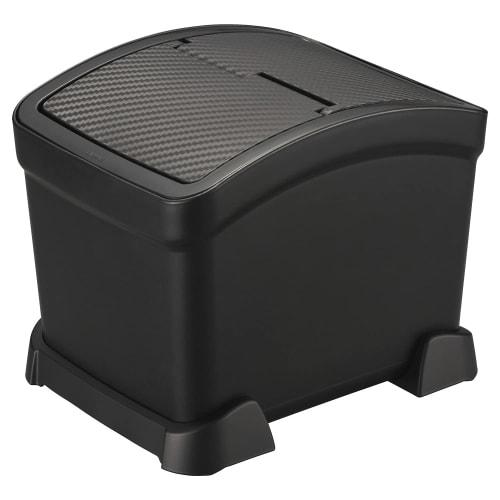

CARMATE Car Trash Can with Lid [Includes Supporter to Prevent Falling] Carbon Style Black Made in Japan DZ572