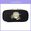 One Piece Pirate Gear Canvas Pen Case With Zipper For Students And Collectors