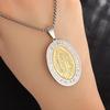 Exquisite Zircon Catholic Virgin Mary of Guadalupe Medal Necklace Women's Fashion Good Luck Amulet Jewelry