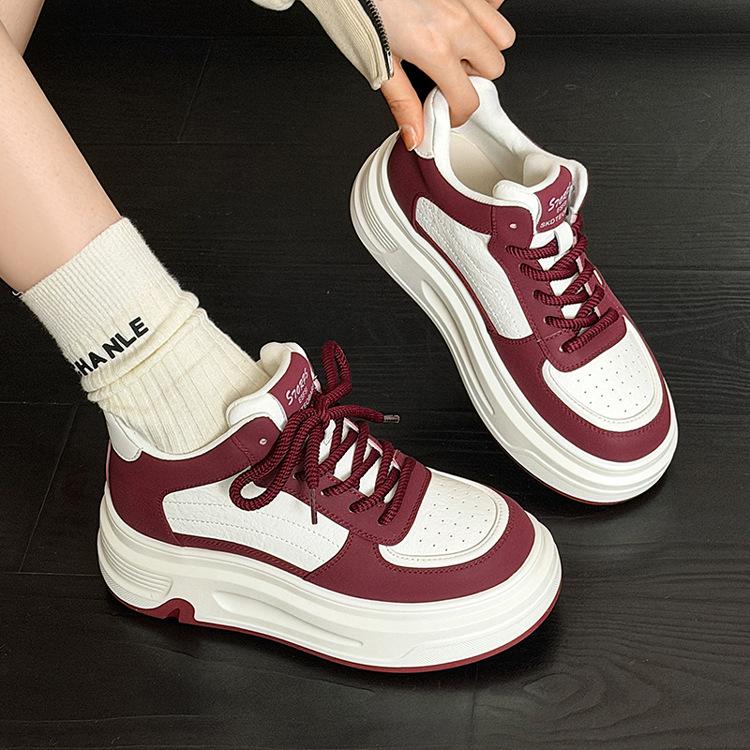 

Absorbent film thick-soled leather high-top shoes women s winter new women s shoes warm thickened velvet heightening sports and leisure shoes 40