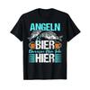 Fishing T Shirt With And Beer Motif Vintage Comfortable Stretched Fashion Graphic Casual Versatile Breathable Homme