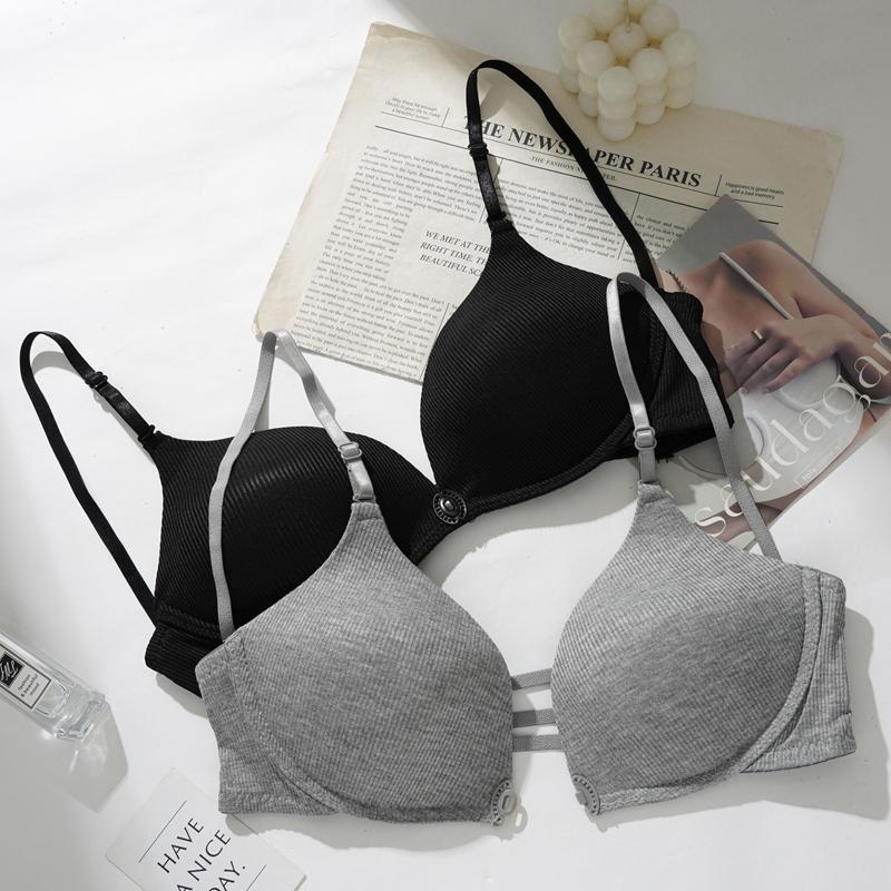 Women's Seamless Front Closure Bra Wireless Thin Padded Beauty Back Deep Backless Sexy Everyday Bra