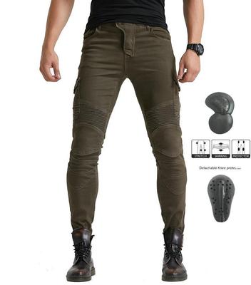 + Jean de cyclisme ample à tube droit décontracté pour moto 06 Pantalon de course anti-chute pour hommes et femmes + avec équipement de protection