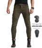+ Blugi de ciclism largi, casual, cu tub drept, pentru motocicletă 06 Pantaloni de curse pentru bărbați și femei, anti-cădere pentru motociclete+cu echipament de protecție
