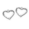Vintage Silver Heart Pendant with 'Love' Letters - Creative Handmade Jewelry Accessory