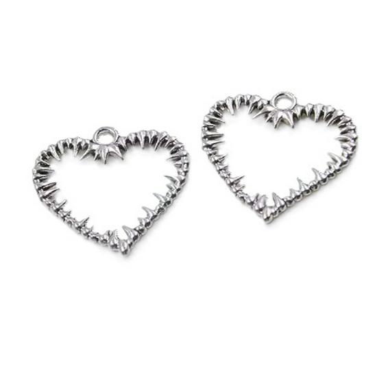 Vintage Silver Heart Pendant with 'Love' Letters - Creative Handmade Jewelry Accessory