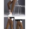 Plüsch Dicke Freizeithose Damen Cord Warm Herbst Winter Leggings Hohe Taille Haremshose Locker Bequeme Hose für Alltag Büro Outdoor