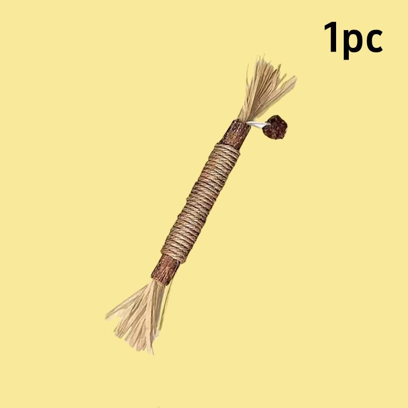 Interactive Self Playing Catnip Molar Stick Cat Chew Toys Teeth Cleaning Bite Squeaky Cat Toy for Indoor Cat Dental Health