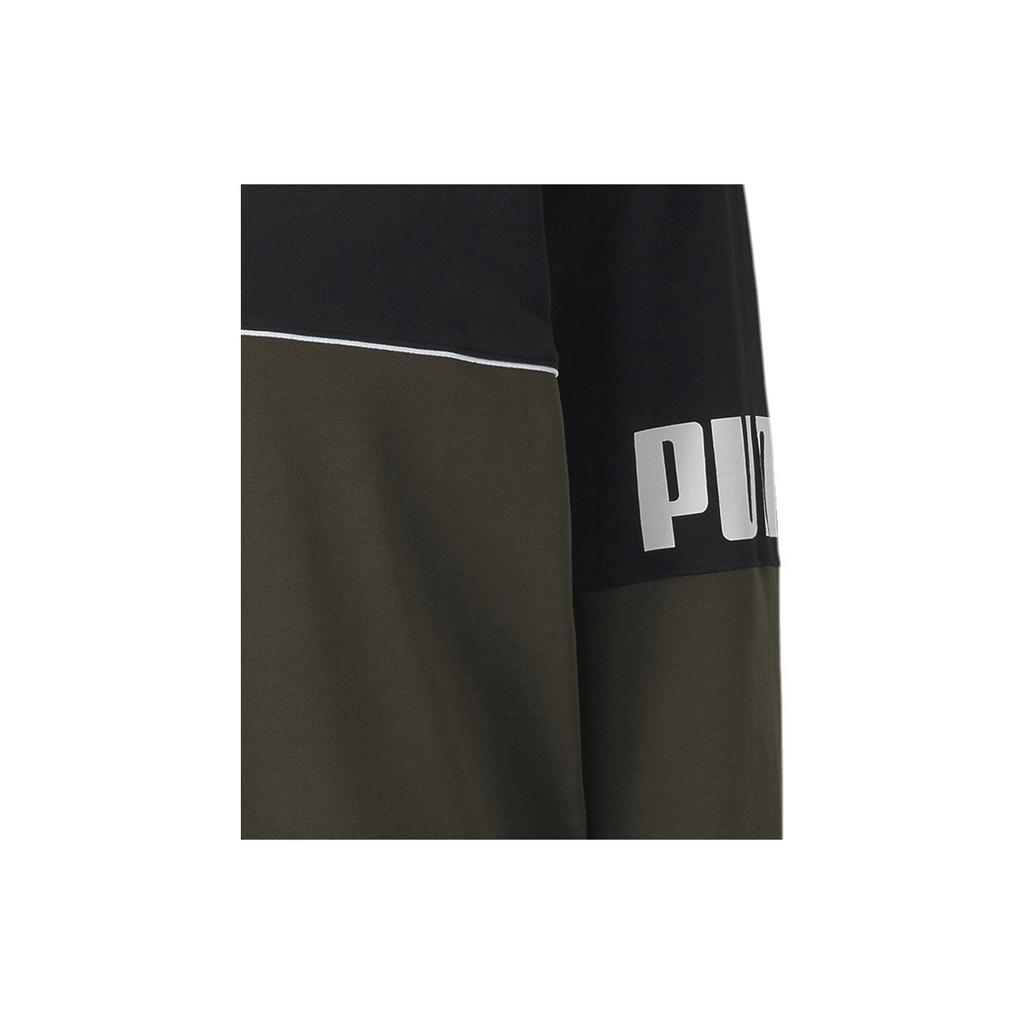 Puma Colorblock Logo Print Rundhals-Sweatshirt Herren Oberteile Mehrfarbig 673498-70