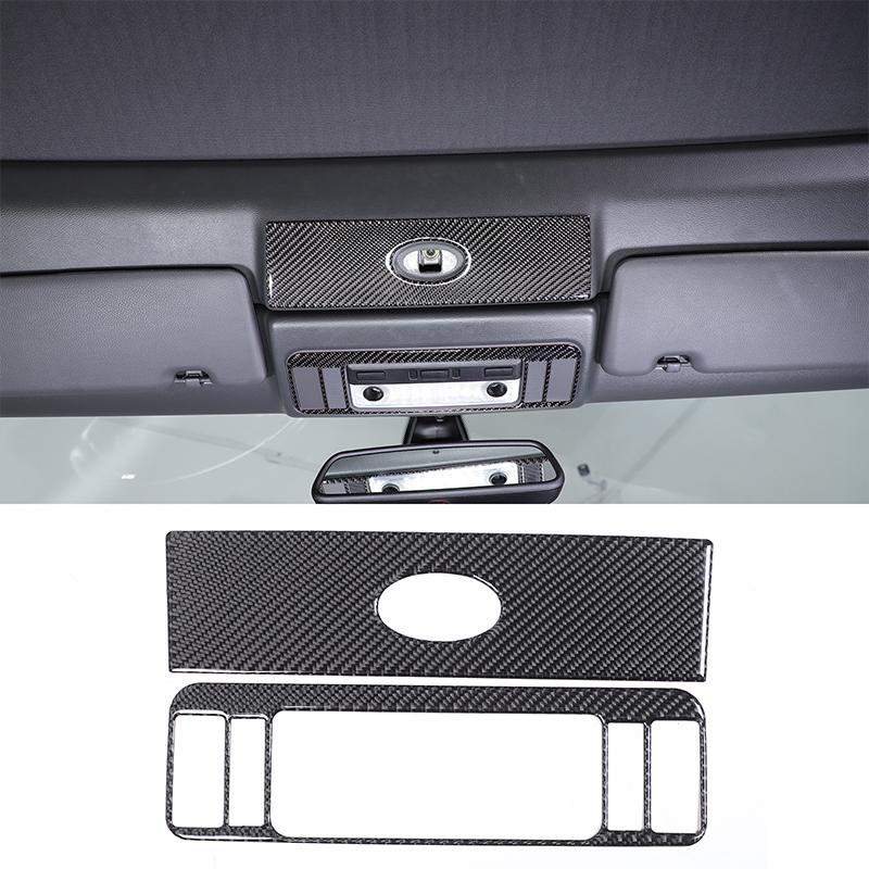 For BMW 6 Series E63 E64 2004-2009 Soft Carbon Fibre Car Front Roof Reading Light Frame Panel Trim Sticker Accessories