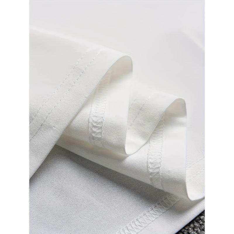 Tallas Europeas Tallas Grandes para Hombre Camisetas Casuales Modernas con Estampado Gráfico Cómodas de Cuello Redondo Manga Corta, Camisetas Sueltas Oversize de Verano