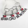 Ich liebe Mama/Papa/Mama/Papa-Buchstaben-Anhänger, Schlüsselanhänger, Vater-/Muttertagsschmuck