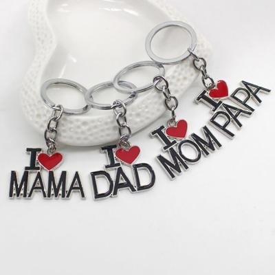 Κρεμαστό μπρελόκ I Love Mom/Dad/Mama/Papa ​​Letters Κόσμημα για τον πατέρα/για τη γιορτή της μητέρας
