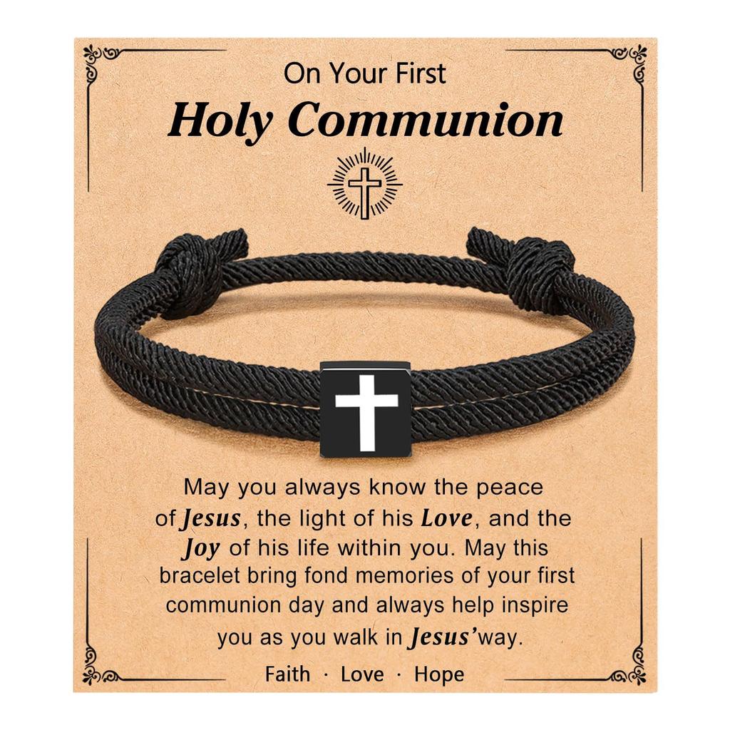 Easter Basket Stuffers for Teens Men Women Inspirational Religious Bible Verse Joshua 1:9 Cross Bracelet