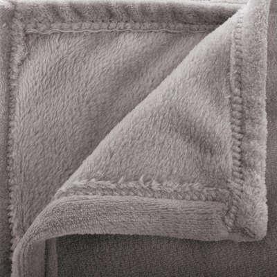 FLANNEL BLANKET gray 180x230 cozy SOFT