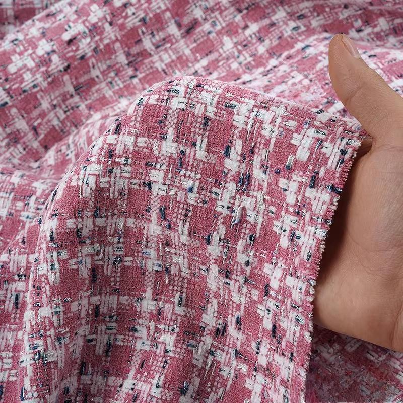 Small Fragrant Wind Woolen Cloth Fabric Dress By Meter for Coats Clothing Sewing Plain Soft Skin-friendly Cloth Needlework Drape