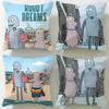Classic Animated Movie Robot Dreams Cushion Cover Soft & Easy-Wash Pillow Case – Versatile for Couch, Bed, Travel and Office